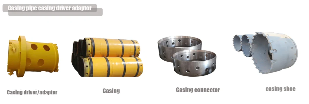 Rotary Drilling Tools Casing Driver/Adaptor/Shoe for Double and Single Wall Casing