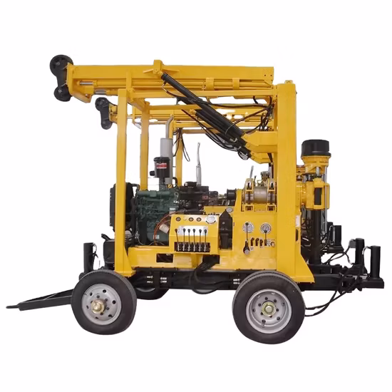100m 150m 200m Trailer Mounted Hydraulic Borehole Water Well Drill Rig Core Drilling Rig